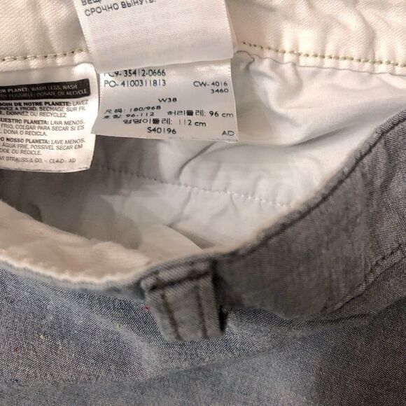 Dockers mens blue chambray flat front shorts chinos - Picture 3 of 8